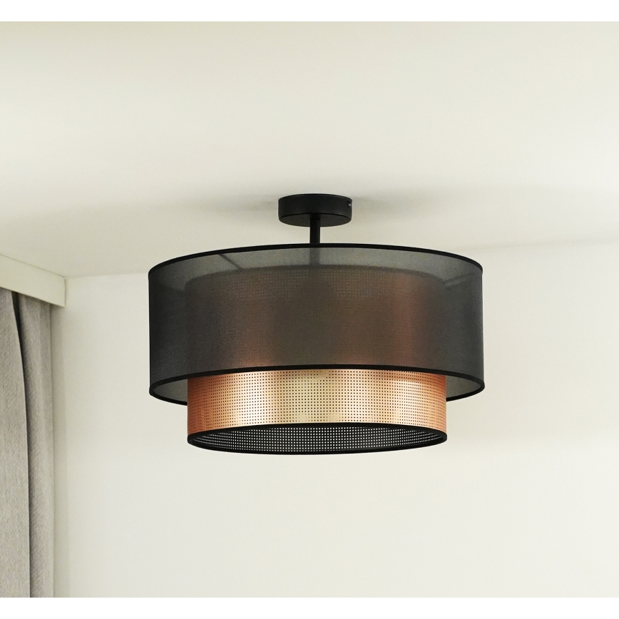 Duolla - Полилей за повърхностен монтаж COPPER SHINY 1xE27/15W/230V Ø 45 см кафяв/меден
