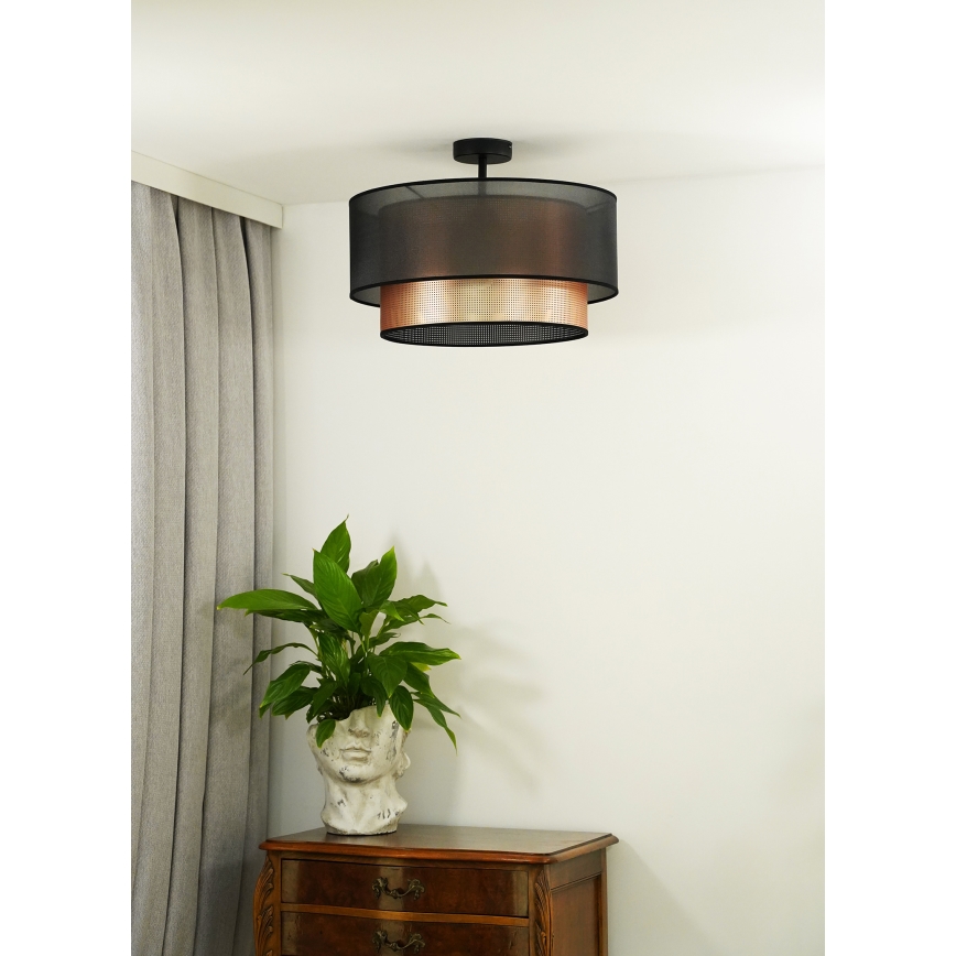 Duolla - Полилей за повърхностен монтаж COPPER SHINY 1xE27/15W/230V Ø 45 см кафяв/меден
