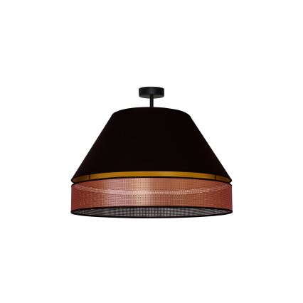 Duolla - Полилей за повърхностен монтаж COPPER SHINY 1xE27/15W/230V Ø 60 см черен/меден