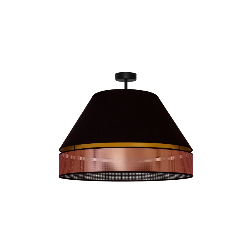 Duolla - Полилей за повърхностен монтаж COPPER SHINY 1xE27/15W/230V Ø 60 см черен/меден
