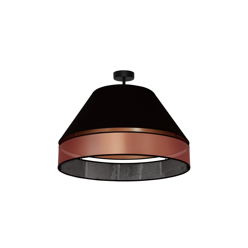 Duolla - Полилей за повърхностен монтаж COPPER SHINY 1xE27/15W/230V Ø 60 см черен/меден