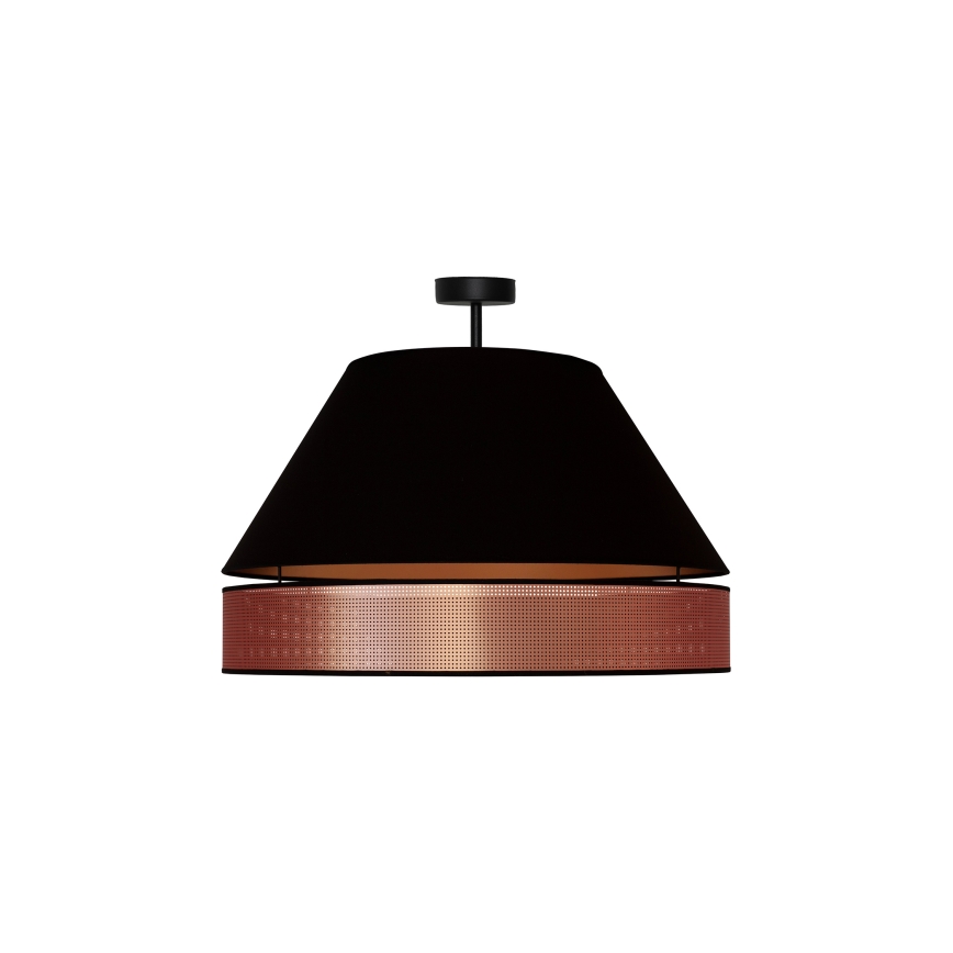 Duolla - Полилей за повърхностен монтаж COPPER SHINY 1xE27/15W/230V Ø 60 см черен/меден