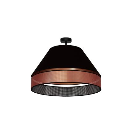 Duolla - Полилей за повърхностен монтаж COPPER SHINY 1xE27/15W/230V Ø 60 см черен/меден