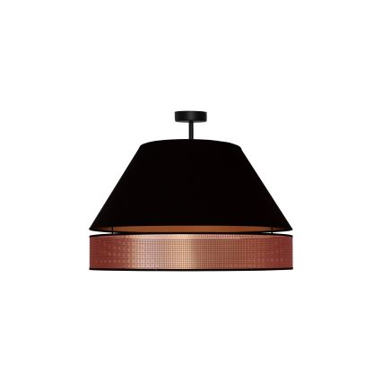 Duolla - Полилей за повърхностен монтаж COPPER SHINY 1xE27/15W/230V Ø 60 см черен/меден