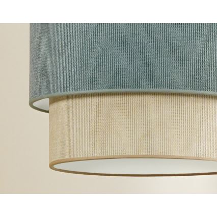 Duolla - Полилей за повърхностен монтаж CORDUROY 1xE27/15W/230V Ø 40 см син/бежов