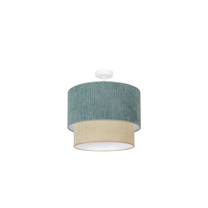Duolla - Полилей за повърхностен монтаж CORDUROY 1xE27/15W/230V Ø 40 см син/бежов
