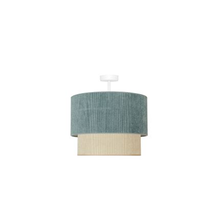 Duolla - Полилей за повърхностен монтаж CORDUROY 1xE27/15W/230V Ø 40 см син/бежов