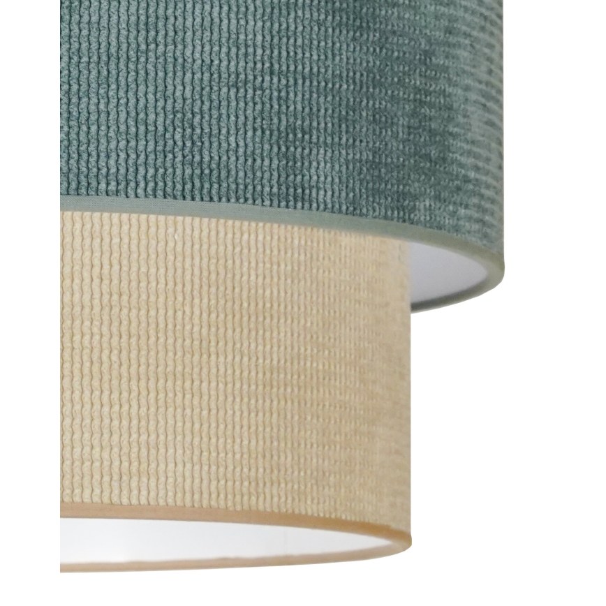 Duolla - Полилей за повърхностен монтаж CORDUROY 1xE27/15W/230V Ø 40 см син/бежов