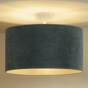 Duolla - Полилей за повърхностен монтаж CORDUROY 1xE27/15W/230V Ø 40 см светлосин