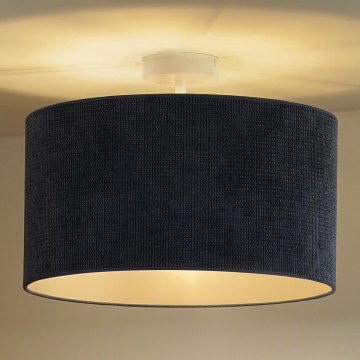 Duolla - Полилей за повърхностен монтаж CORDUROY 1xE27/15W/230V Ø 40 см тъмносин