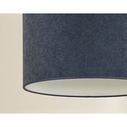 Duolla - Полилей за повърхностен монтаж CORDUROY 1xE27/15W/230V Ø 40 см тъмносин