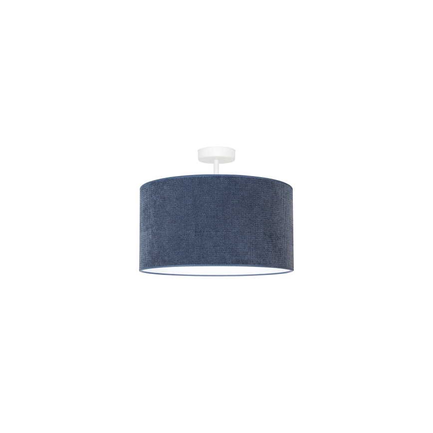 Duolla - Полилей за повърхностен монтаж CORDUROY 1xE27/15W/230V Ø 40 см тъмносин