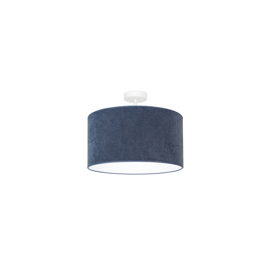 Duolla - Полилей за повърхностен монтаж CORDUROY 1xE27/15W/230V Ø 40 см тъмносин