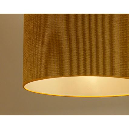 Duolla - Полилей за повърхностен монтаж CORDUROY 1xE27/15W/230V Ø 40 см жълт