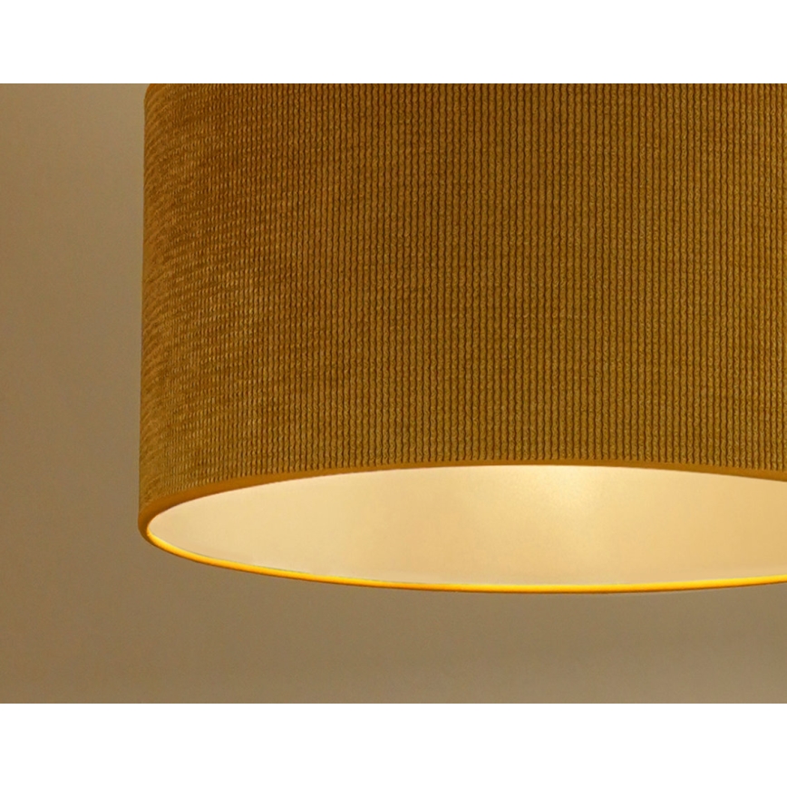 Duolla - Полилей за повърхностен монтаж CORDUROY 1xE27/15W/230V Ø 40 см жълт