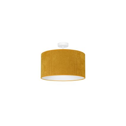 Duolla - Полилей за повърхностен монтаж CORDUROY 1xE27/15W/230V Ø 40 см жълт