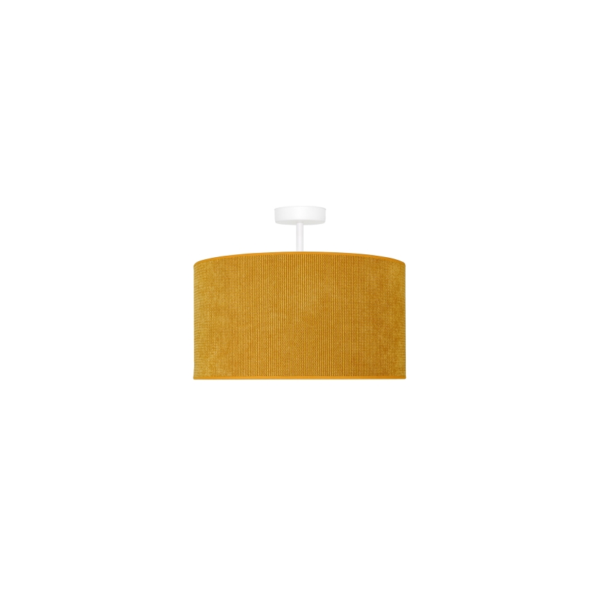 Duolla - Полилей за повърхностен монтаж CORDUROY 1xE27/15W/230V Ø 40 см жълт