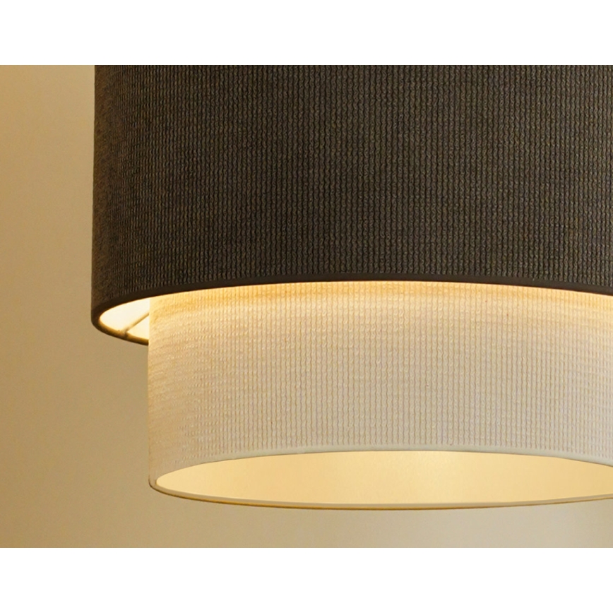 Duolla - Полилей за повърхностен монтаж CORDUROY 1xE27/15W/230V Ø 40 см кафяв/кремав