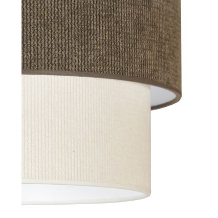 Duolla - Полилей за повърхностен монтаж CORDUROY 1xE27/15W/230V Ø 40 см кафяв/кремав