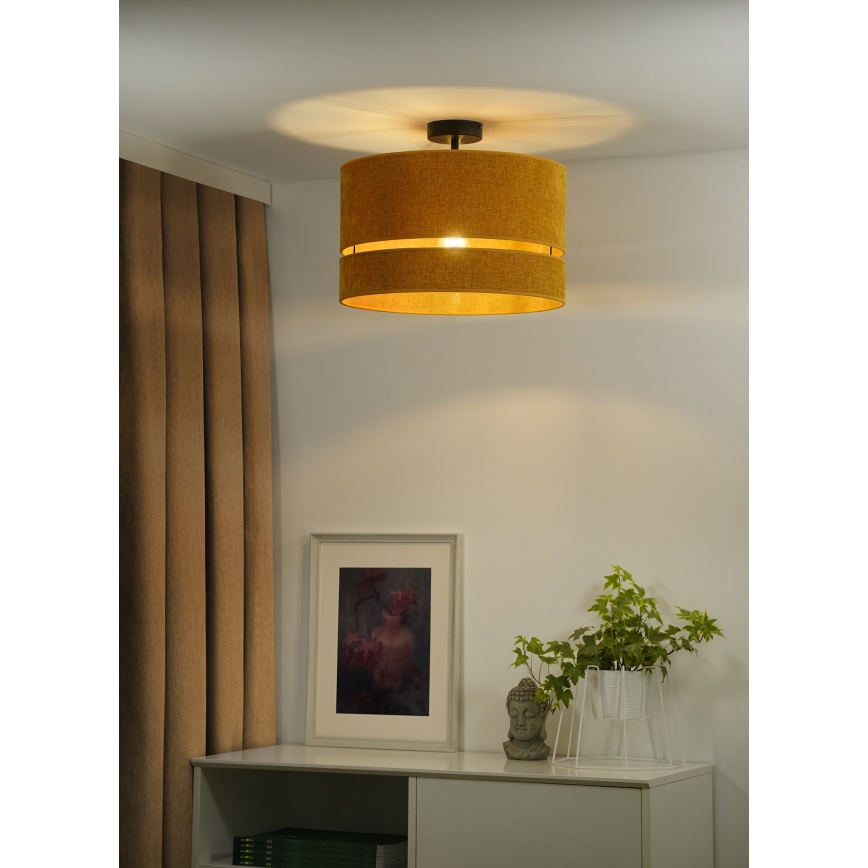 Duolla - Полилей за повърхностен монтаж DOUBLE 1xE27/15W/230V Ø 40 см оранжев