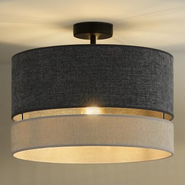 Duolla - Полилей за повърхностен монтаж DOUBLE 1xE27/15W/230V Ø 40 см сив