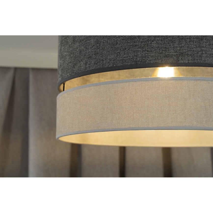 Duolla - Полилей за повърхностен монтаж DOUBLE 1xE27/15W/230V Ø 40 см сив