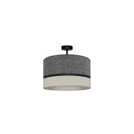 Duolla - Полилей за повърхностен монтаж DOUBLE 1xE27/15W/230V Ø 40 см сив