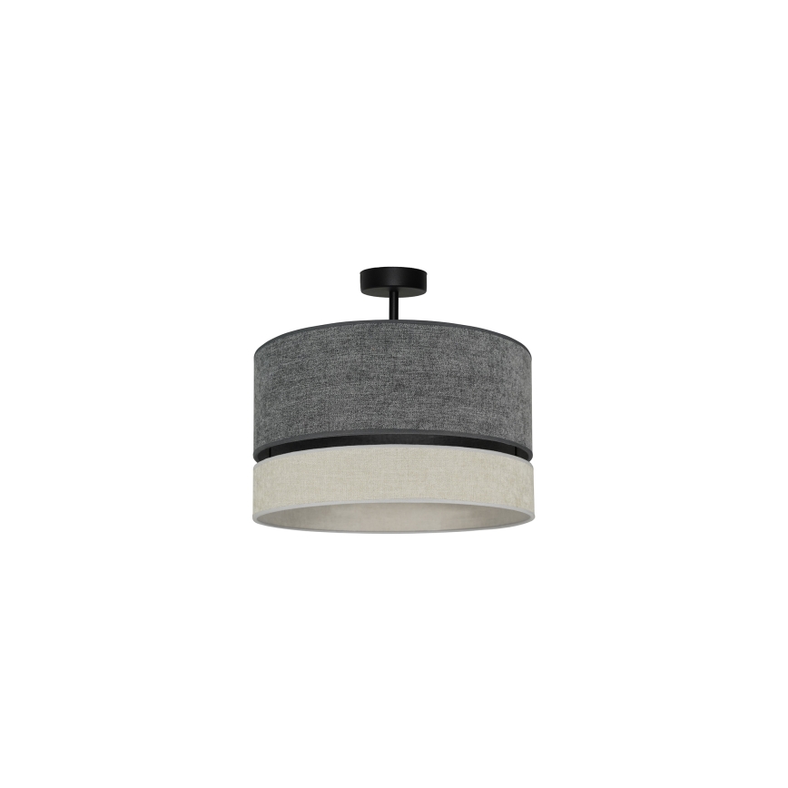 Duolla - Полилей за повърхностен монтаж DOUBLE 1xE27/15W/230V Ø 40 см сив