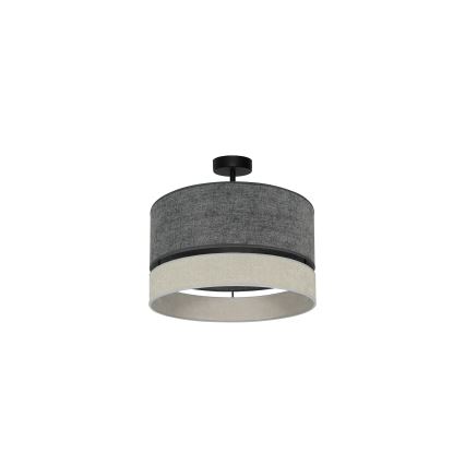 Duolla - Полилей за повърхностен монтаж DOUBLE 1xE27/15W/230V Ø 40 см сив