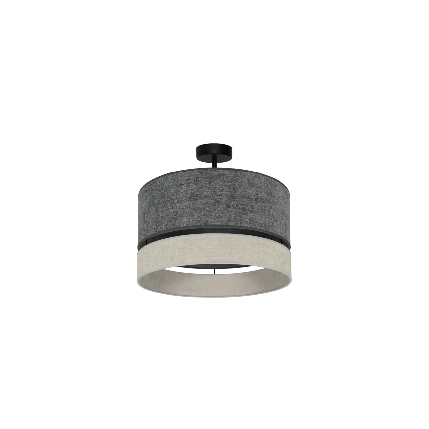 Duolla - Полилей за повърхностен монтаж DOUBLE 1xE27/15W/230V Ø 40 см сив