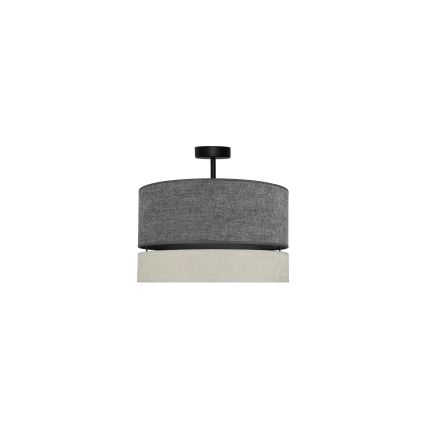 Duolla - Полилей за повърхностен монтаж DOUBLE 1xE27/15W/230V Ø 40 см сив