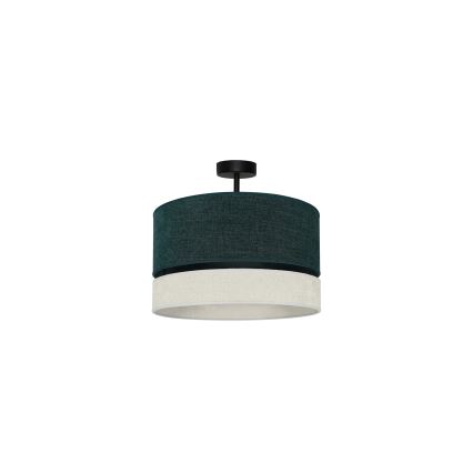 Duolla - Полилей за повърхностен монтаж DOUBLE 1xE27/15W/230V Ø 40 см зелен/сив