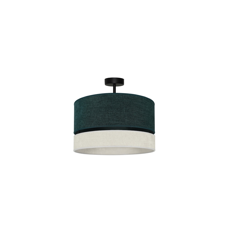 Duolla - Полилей за повърхностен монтаж DOUBLE 1xE27/15W/230V Ø 40 см зелен/сив
