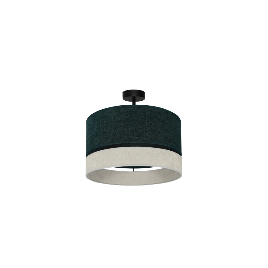 Duolla - Полилей за повърхностен монтаж DOUBLE 1xE27/15W/230V Ø 40 см зелен/сив