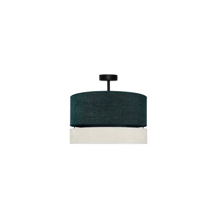 Duolla - Полилей за повърхностен монтаж DOUBLE 1xE27/15W/230V Ø 40 см зелен/сив