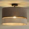 Duolla - Полилей за повърхностен монтаж DOUBLE 1xE27/15W/230V Ø 40 см кафяв/сив
