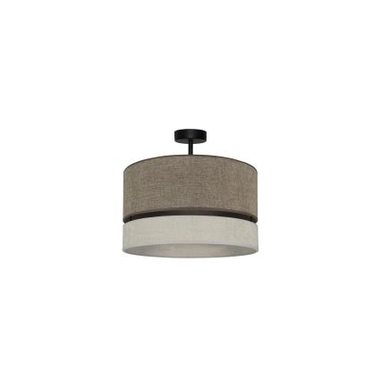 Duolla - Полилей за повърхностен монтаж DOUBLE 1xE27/15W/230V Ø 40 см кафяв/сив