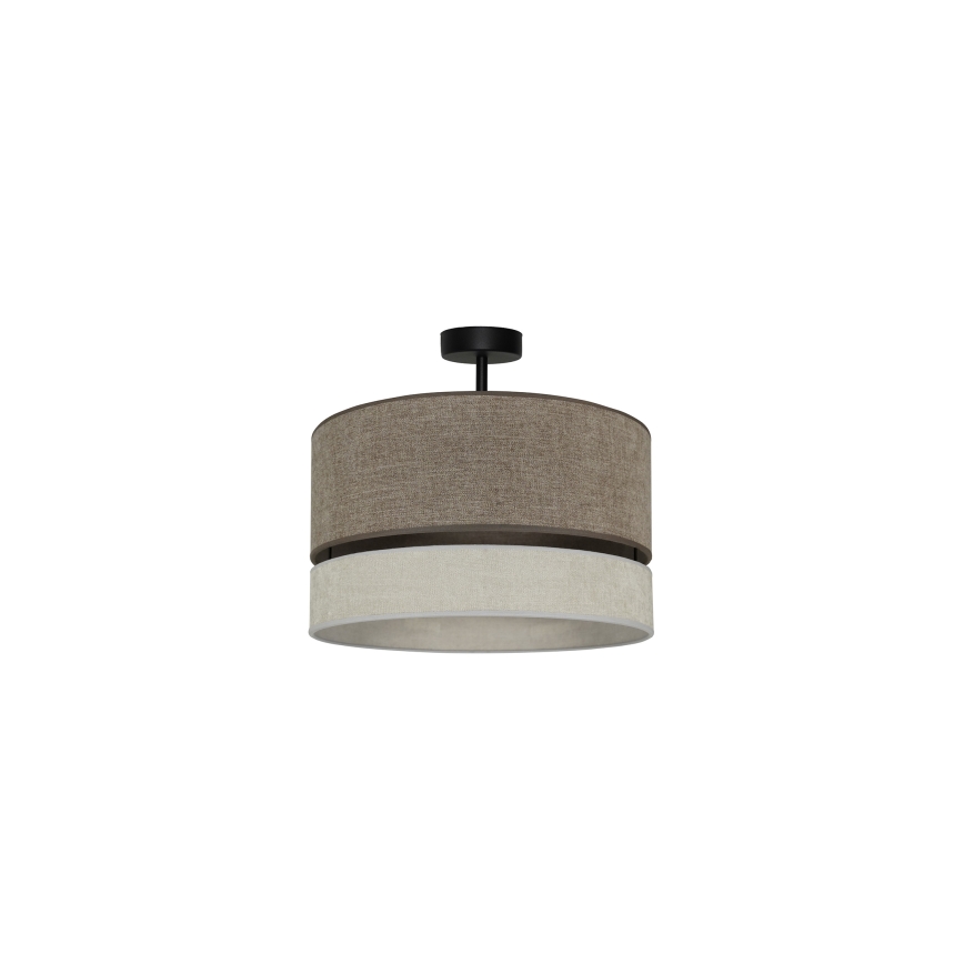 Duolla - Полилей за повърхностен монтаж DOUBLE 1xE27/15W/230V Ø 40 см кафяв/сив