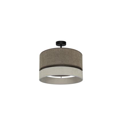 Duolla - Полилей за повърхностен монтаж DOUBLE 1xE27/15W/230V Ø 40 см кафяв/сив
