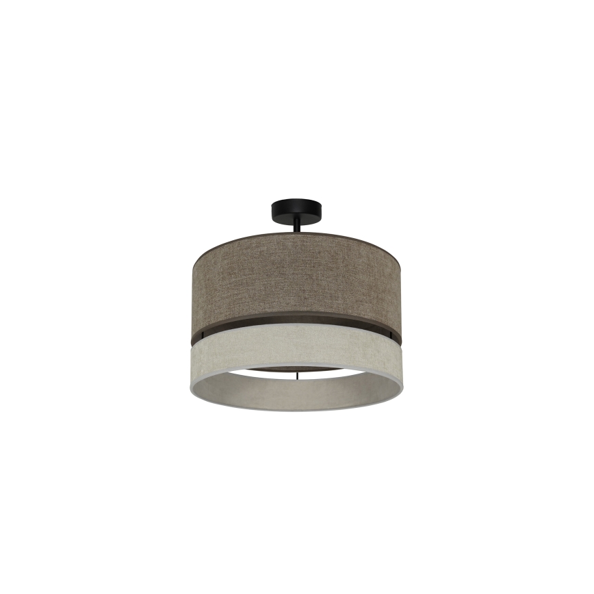 Duolla - Полилей за повърхностен монтаж DOUBLE 1xE27/15W/230V Ø 40 см кафяв/сив