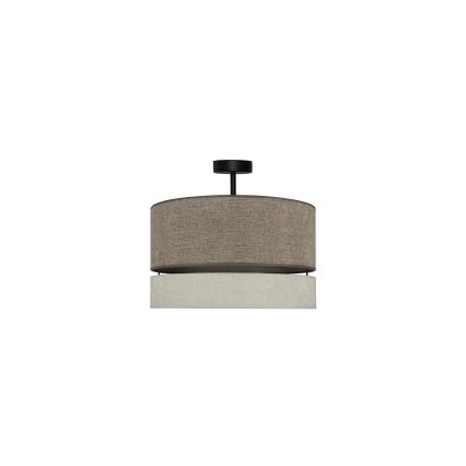 Duolla - Полилей за повърхностен монтаж DOUBLE 1xE27/15W/230V Ø 40 см кафяв/сив