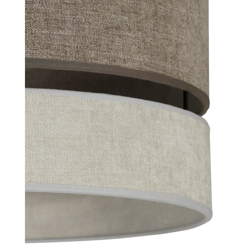 Duolla - Полилей за повърхностен монтаж DOUBLE 1xE27/15W/230V Ø 40 см кафяв/сив