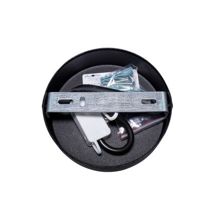 Duolla - Полилей за повърхностен монтаж DUO 1xE27/15W/230V Ø 40 см черен/златист