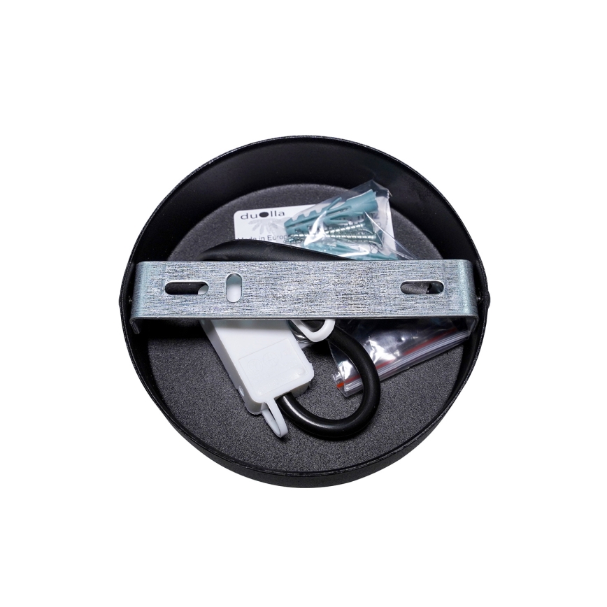 Duolla - Полилей за повърхностен монтаж DUO 1xE27/15W/230V Ø 40 см черен/златист