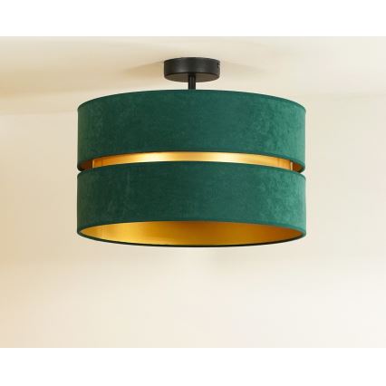 Duolla - Полилей за повърхностен монтаж DUO 1xE27/15W/230V Ø 40 см зелен/златист