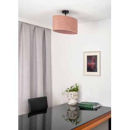 Duolla - Полилей за повърхностен монтаж OVAL 1xE27/15W/230V розов