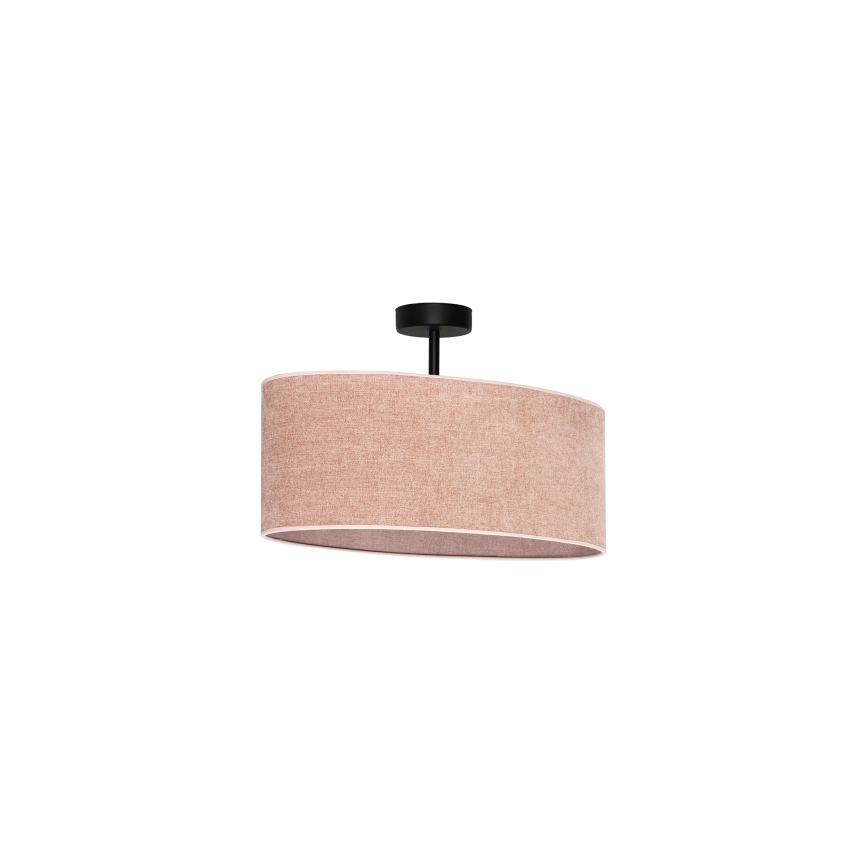 Duolla - Полилей за повърхностен монтаж OVAL 1xE27/15W/230V розов