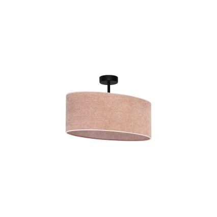 Duolla - Полилей за повърхностен монтаж OVAL 1xE27/15W/230V розов