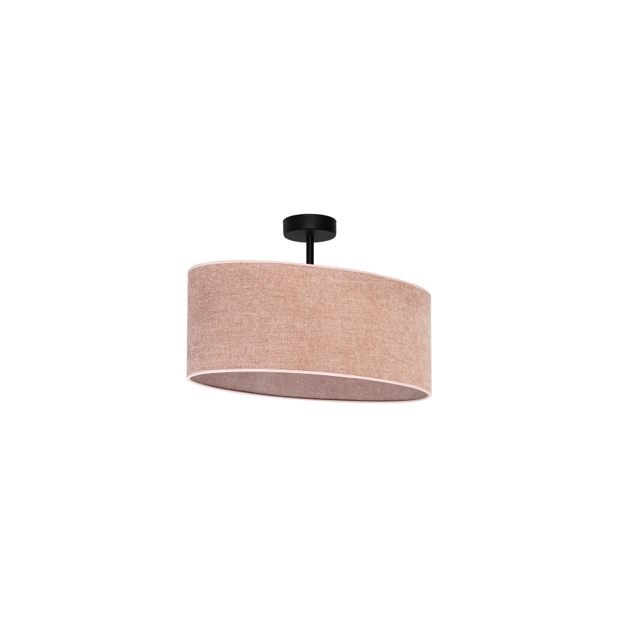 Duolla - Полилей за повърхностен монтаж OVAL 1xE27/15W/230V розов