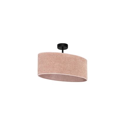Duolla - Полилей за повърхностен монтаж OVAL 1xE27/15W/230V розов